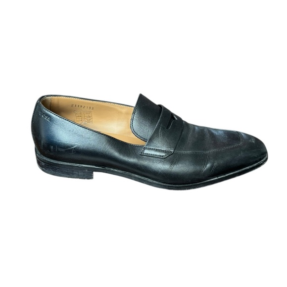 Boss Men\'s Classic Black Leather Slip-Ons Loafers Size 9 main image 6